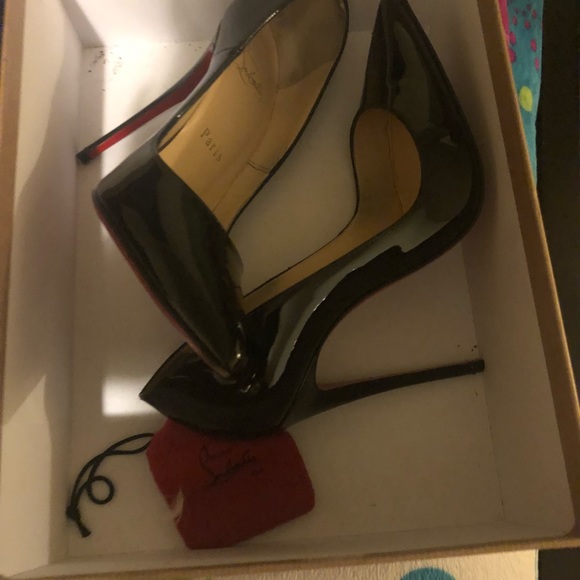 Dress (L) and red bottoms sz 6 - Picture 4 of 8